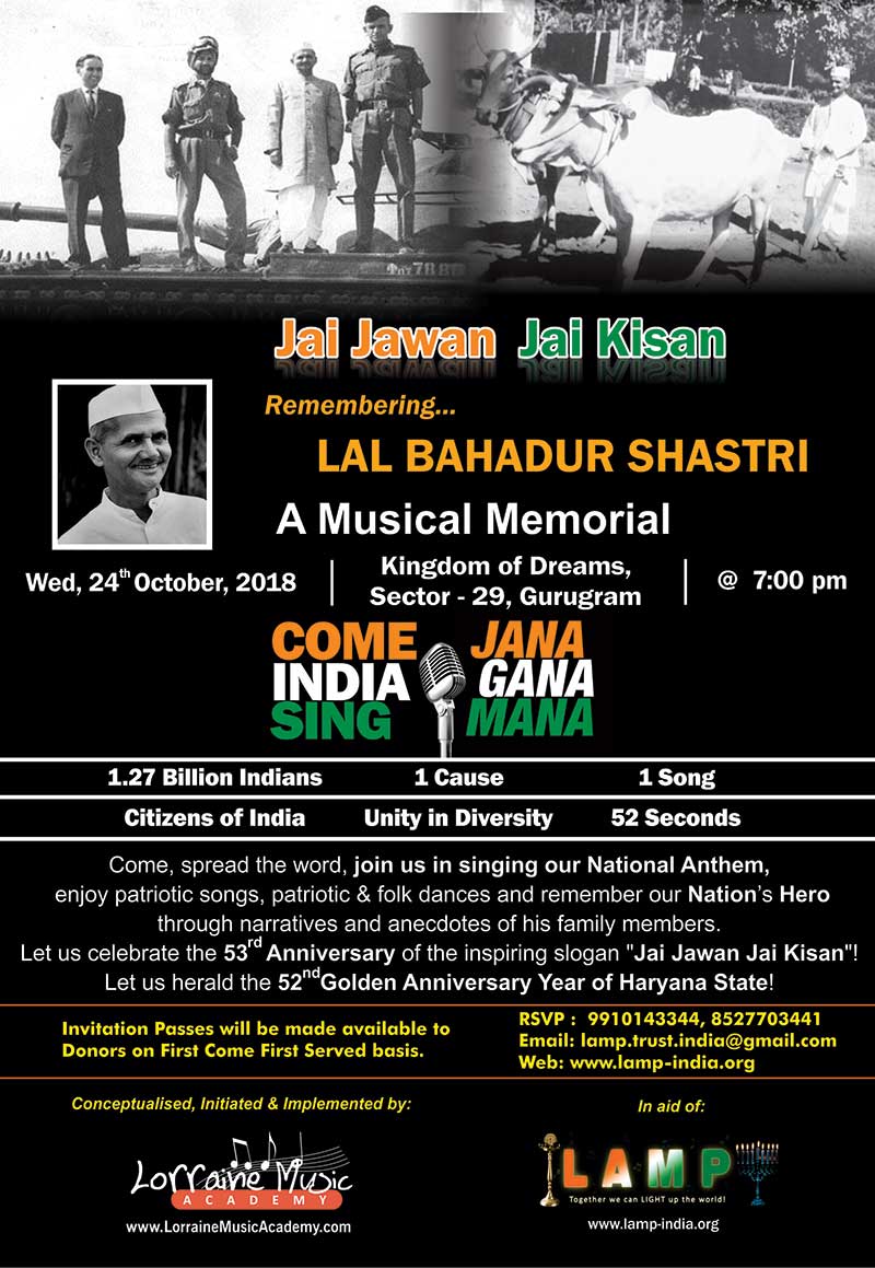 Remembering LAL BAHADUR SHASTRI 24 OCT 2018 Event